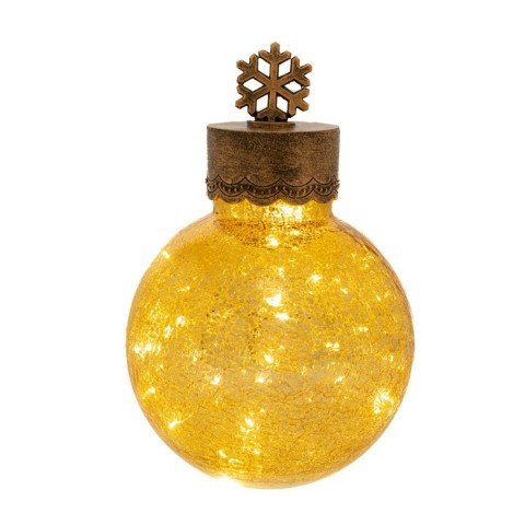 SFERA VETRO ORO ANTICO LED 17X27CM